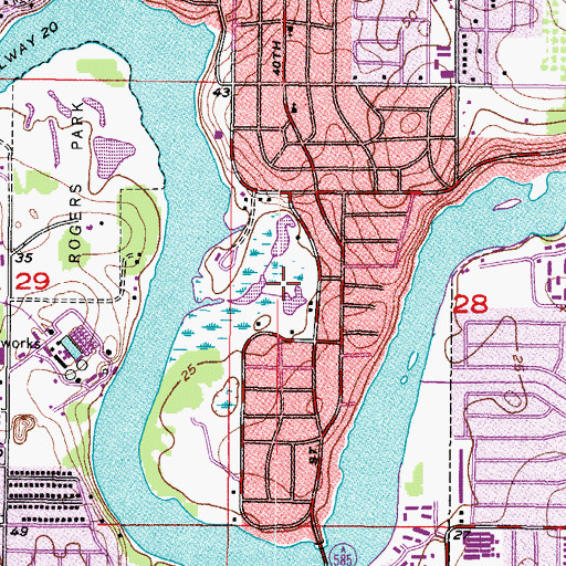Topographic Map of Saint John the Divine Episcopal Church, FL