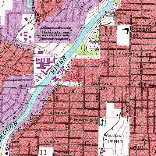 Topographic Map of Northwest Christian Church, FL