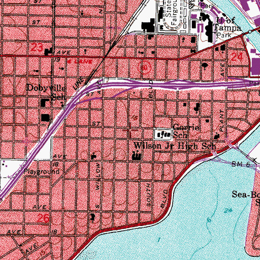 Topographic Map of Church of God Latin-American Mission, FL