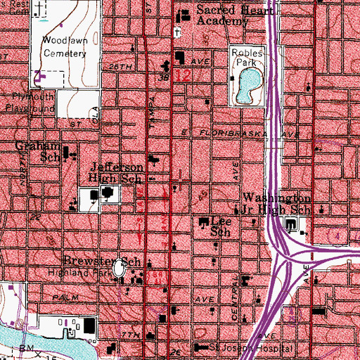 Topographic Map of Episcopal House of Prayer, FL