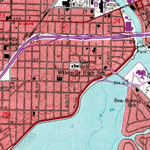 Topographic Map of Saint Andrews Episcopal Church, FL
