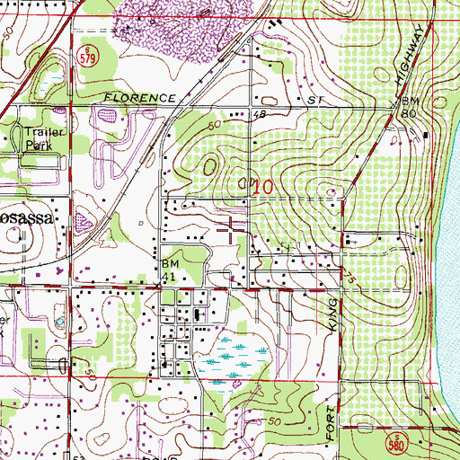 Topographic Map of First Thonotosassa Baptist Church, FL