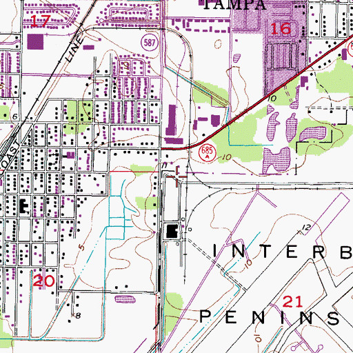 Topographic Map of Saint Clements Episcopal Church, FL