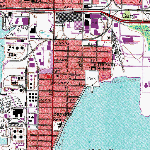 Topographic Map of Liberty Baptist Church, FL
