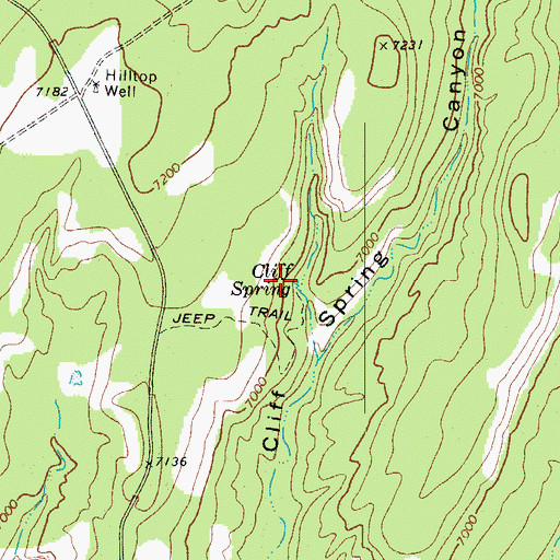 Topographic Map of Cliff Spring, AZ