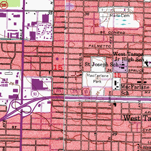 Topographic Map of New Philadelphia Missionary Baptist Church, FL