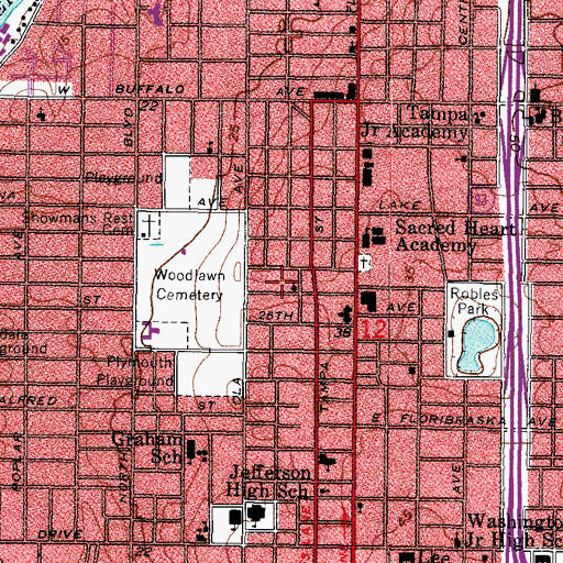 Topographic Map of New Bethel Progressive Missionary Baptist Church, FL