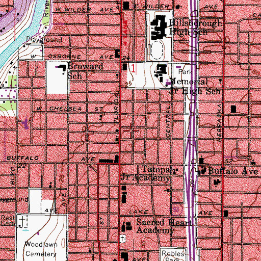 Topographic Map of Greater Morning Star Baptist Church, FL