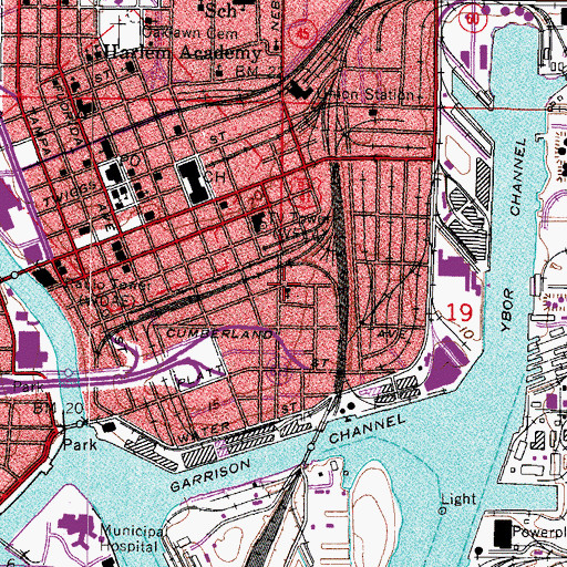 Topographic Map of Brandon Fellowship Baptist Church, FL