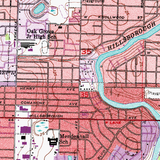 Topographic Map of Northside Assembly of God Church, FL