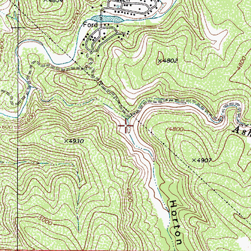 Topographic Map of Horton Canyon, AZ