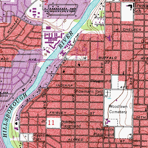Topographic Map of Abundant Life Assembly of God Church, FL