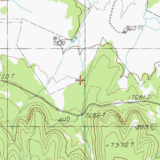 Topographic Map of Horton Creek, AZ
