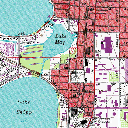 Topographic Map of Cypress Cathedral, FL