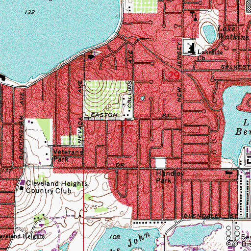 Topographic Map of Saint Lukes Freewill Baptist Church, FL