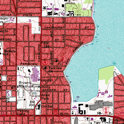 Topographic Map of Winston Baptist Church, FL
