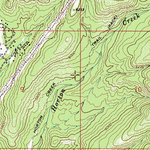 Topographic Map of Horton Creek Trail, AZ