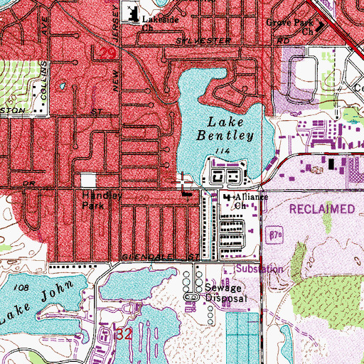 Topographic Map of Missionary Assembly of God Church, FL
