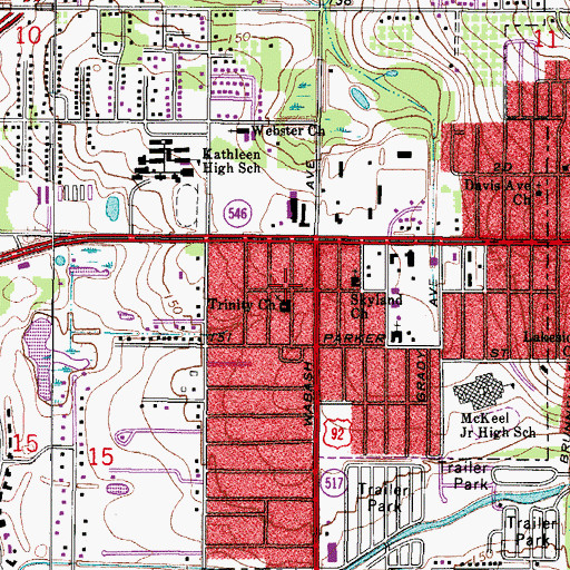 Topographic Map of Trinity Congregational United Church of Christ, FL
