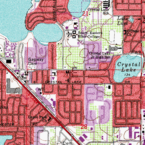 Topographic Map of Gapway Baptist Church, FL