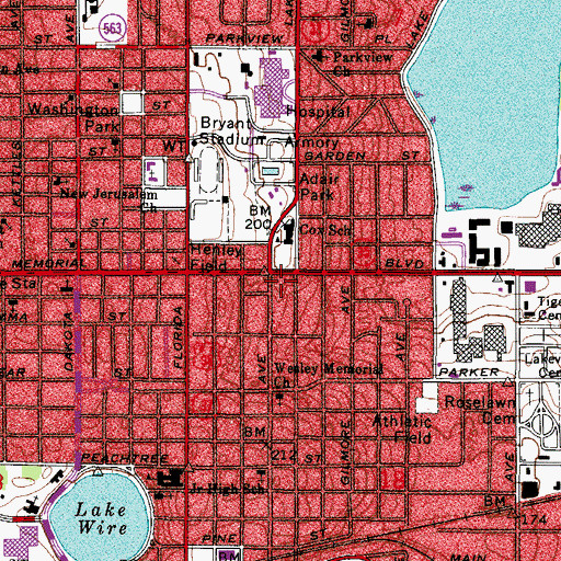 Topographic Map of Bethel African Methodist Episcopal Church, FL