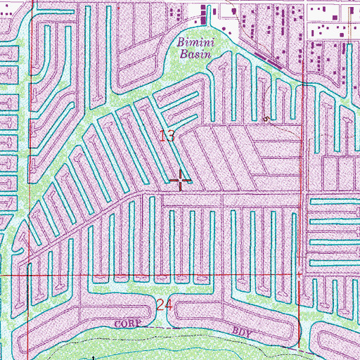 Topographic Map of Cape Coral First United Methodist Church, FL