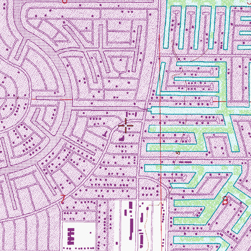 Topographic Map of First Baptist Church of Cape Coral, FL