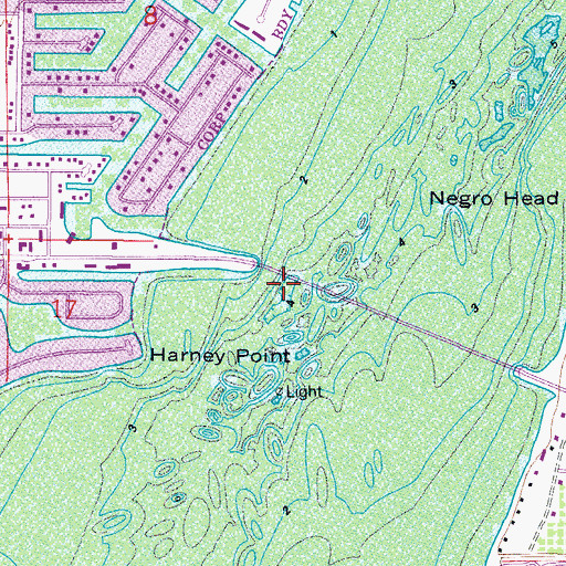 Topographic Map of First Christian Church of Cape Coral, FL
