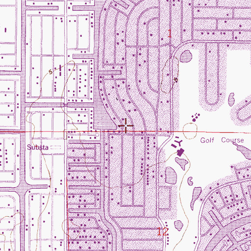 Topographic Map of Jehovahs Witnesses Cape Coral Congregation, FL