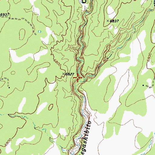 Topographic Map of Cliff Spring Canyon, AZ