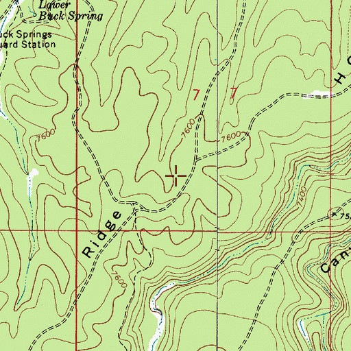 Topographic Map of Hospital Ridge, AZ