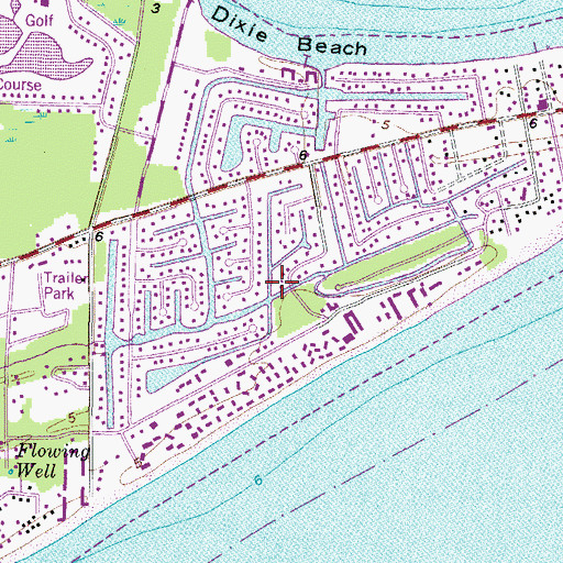 Topographic Map of Sanibel Congregational United Church of Christ, FL