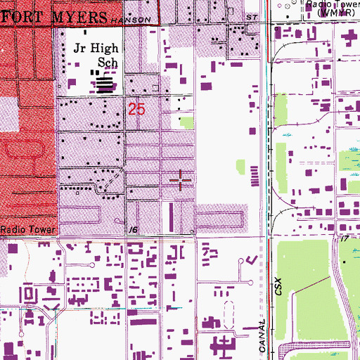 Topographic Map of Wesley Memorial United Methodist Church, FL