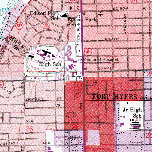 Topographic Map of Saint Michael Lutheran Church, FL