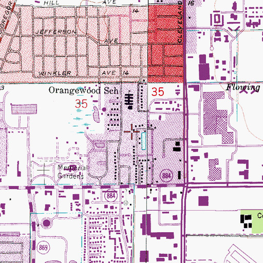 Topographic Map of Tabernacle Fellowship Church, FL
