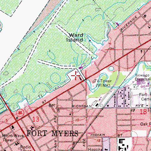 Topographic Map of Suncoast Baptist Church, FL