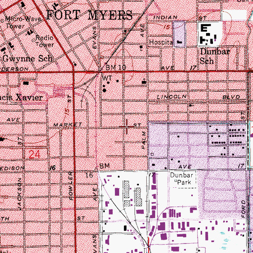 Topographic Map of Saint Raphaels Episcopal Church, FL