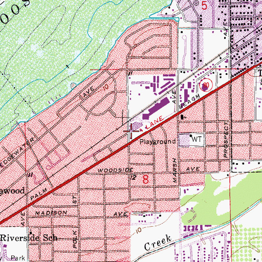 Topographic Map of Saint Peter Lutheran Church, FL