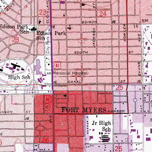 Topographic Map of Saint Michael and All Angels Episcopal Church, FL