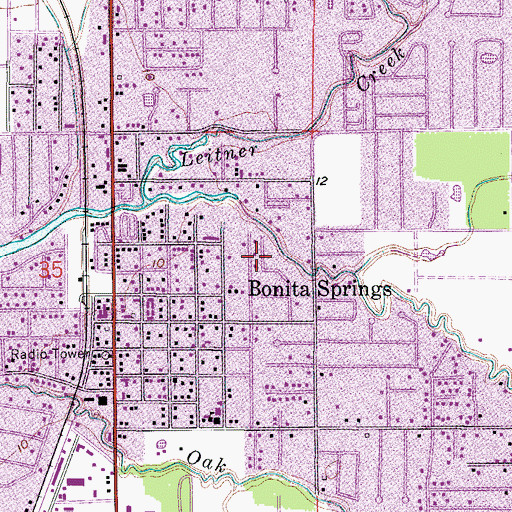 Topographic Map of First Assembly of God Church Bonita Springs, FL