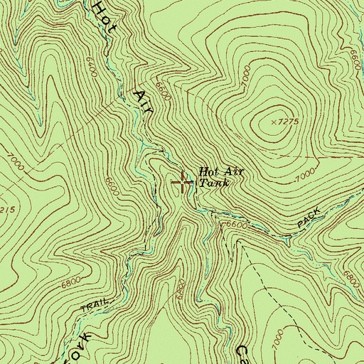 Topographic Map of Hot Air Tank, AZ