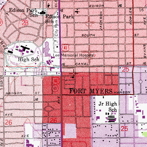 Topographic Map of Redeemer Lutheran Church, FL