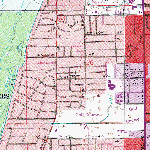 Topographic Map of New Life Christian Center of Fort Myers, FL