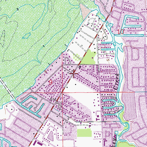 Topographic Map of Lamb of God Lutheran Church, FL