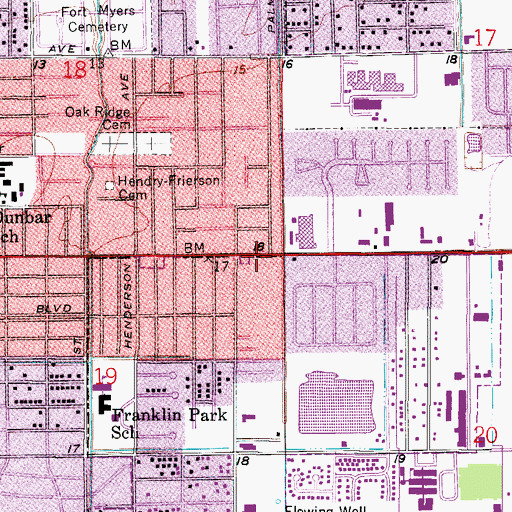 Topographic Map of Epiphany Episcopal Church, FL