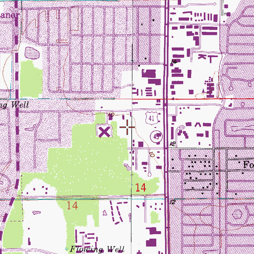 Topographic Map of Community Baptist Church, FL