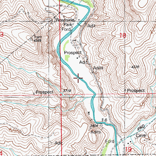 Topographic Map of Hot Spring, AZ
