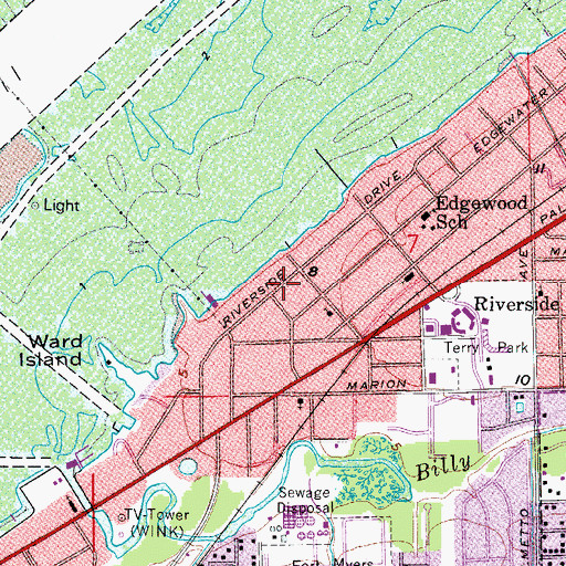 Topographic Map of Broadway Church of God, FL