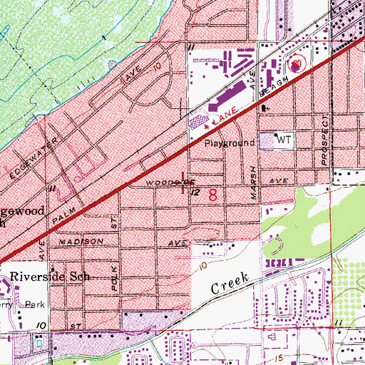 Topographic Map of Bayshore Community Chapel, FL