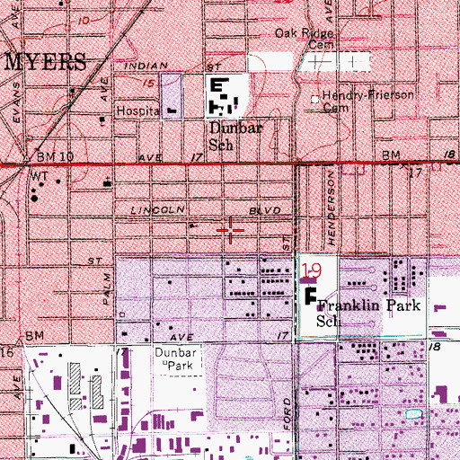 Topographic Map of Abiding Love Lutheran Church, FL